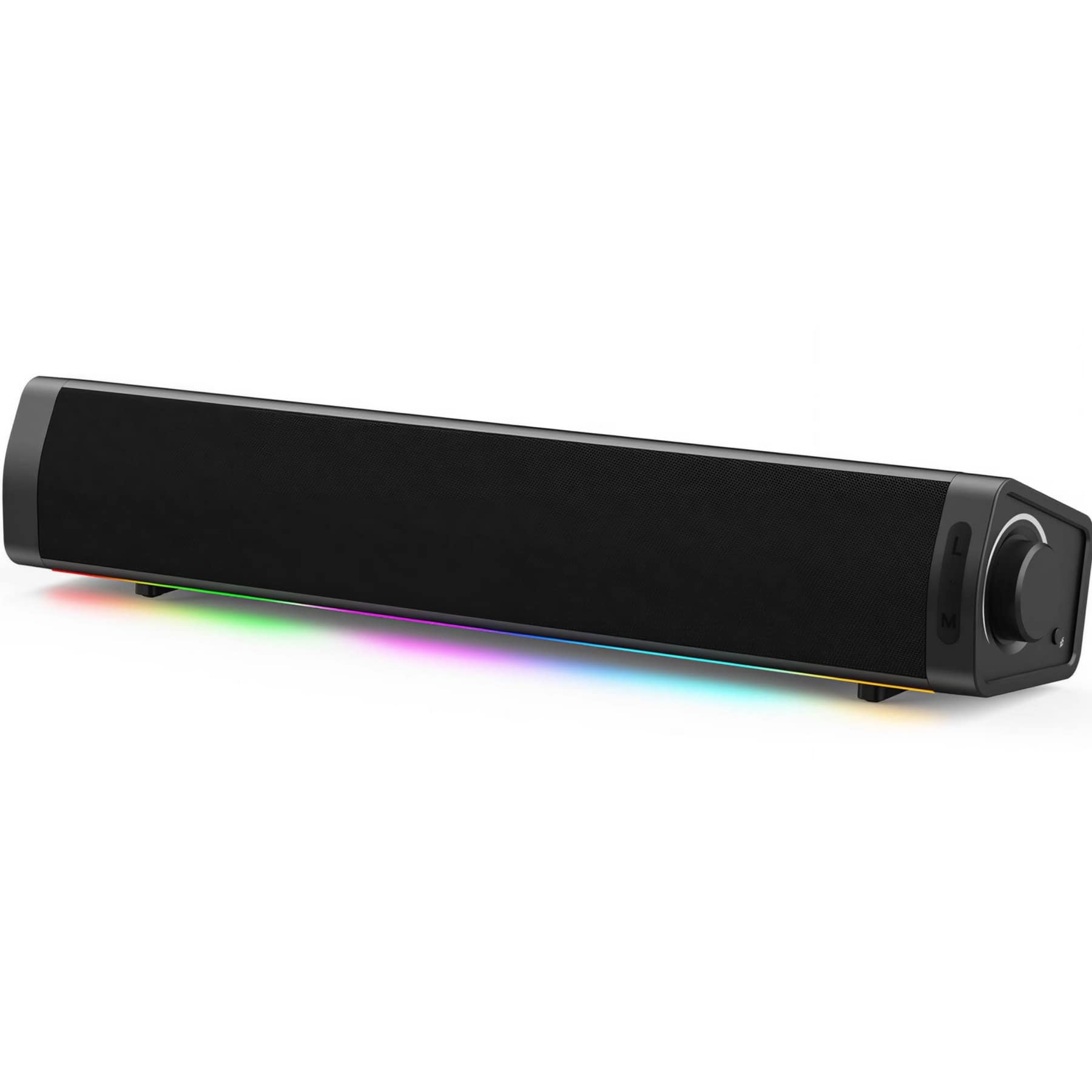 Dazzed Corner - RGB Gaming Computer Speakers, USB Soundbar with Enhanced Bass - Black price history on PriceWatchPro