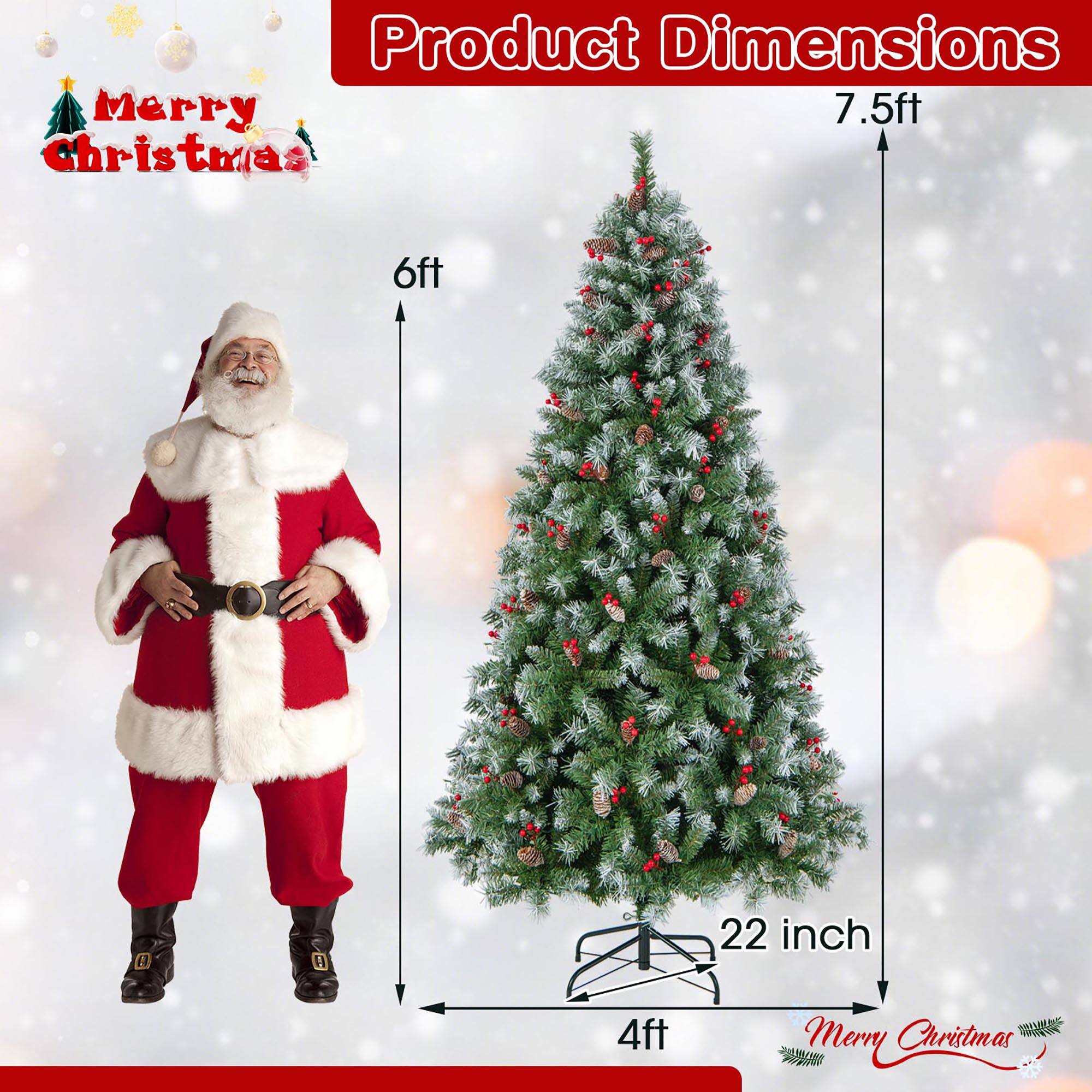 Product Dimensions

Merry Christmas

7.5ft

6ft

4ft

22 inch

Merry Christmas
