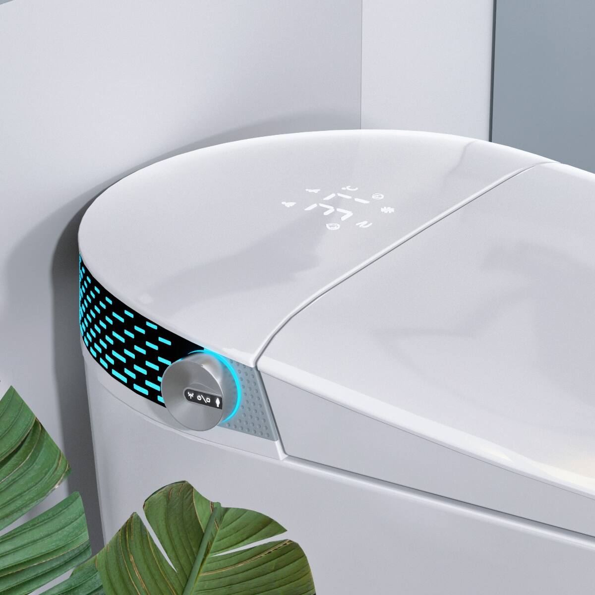 Alt View 3. Loheer - Loheer Tankless Smart Bidet Toilet, Seated Comfort Height, Foot Kick Lid, Twelve Inch Rough In - White.
