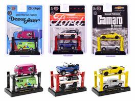 "Auto Lifts" Set of 6 pieces Series 27 Limited Edition to 4750 pieces Worldwide 1/64 Diecast Model Cars by M2 Machines - Multicolor