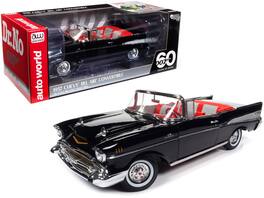 Autoworld - 1957 Chevrolet Bel Air Convertible Onyx James Bond 007 "Dr. No" (1962) Movie "60 Years of Bond" Series 1/18 - Black
