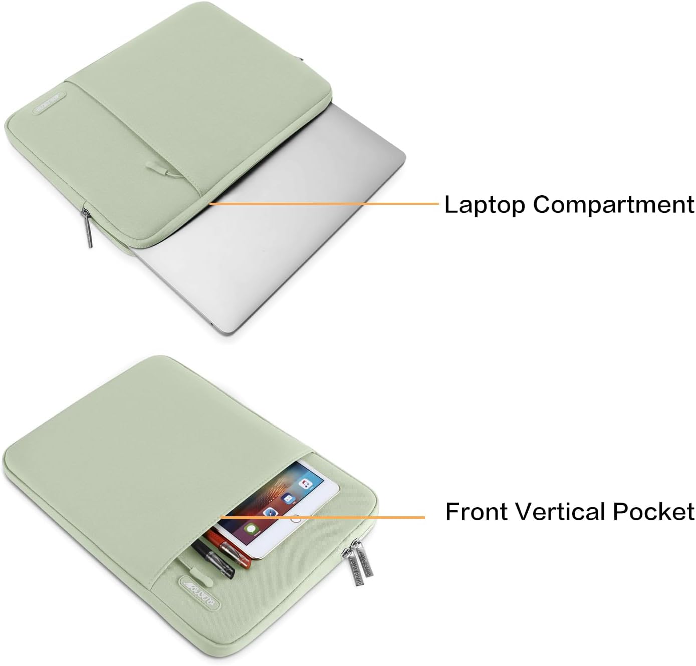 Laptop Compartment  
Front Vertical Pocket