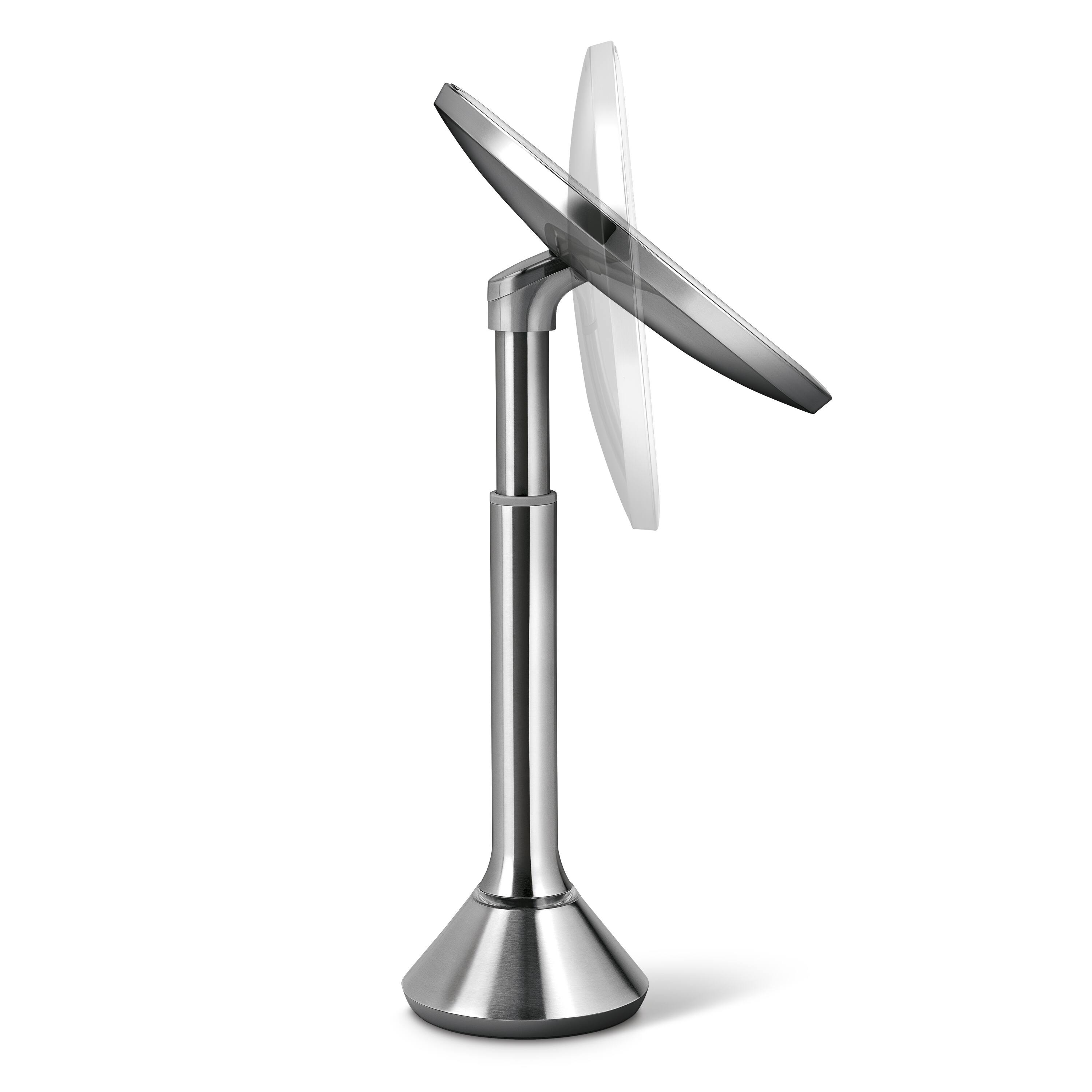 Alt View 3. simplehuman - sensor mirror with touch-control brightness and dual light setting, brushed stainless steel - Brushed.