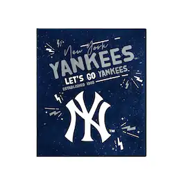 Logo Brands - New York Yankees 60" x 70" Plush Throw Blanket - Navy