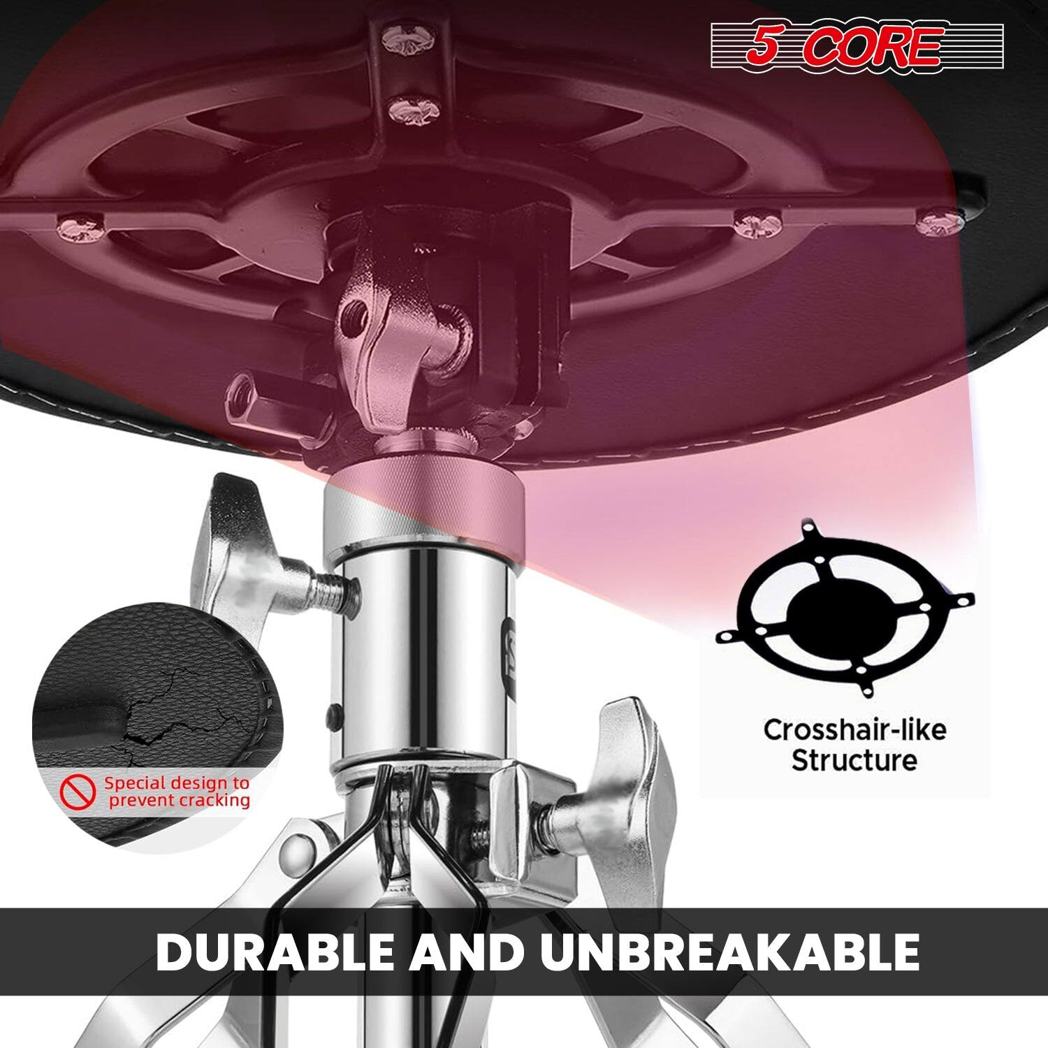5 CORE

Special design to prevent cracking

Crosshair-like Structure

DURABLE AND UNBREAKABLE