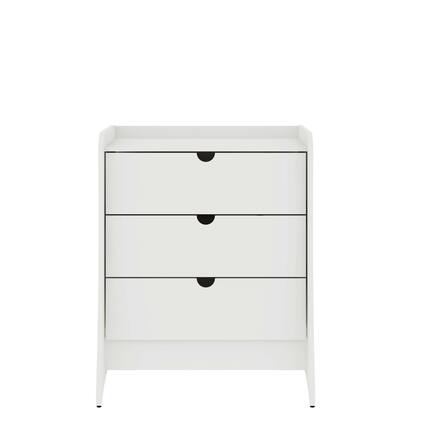 Front. Manhattan Comfort - Coney Mid-Century Modern 28" Nightstand - White.