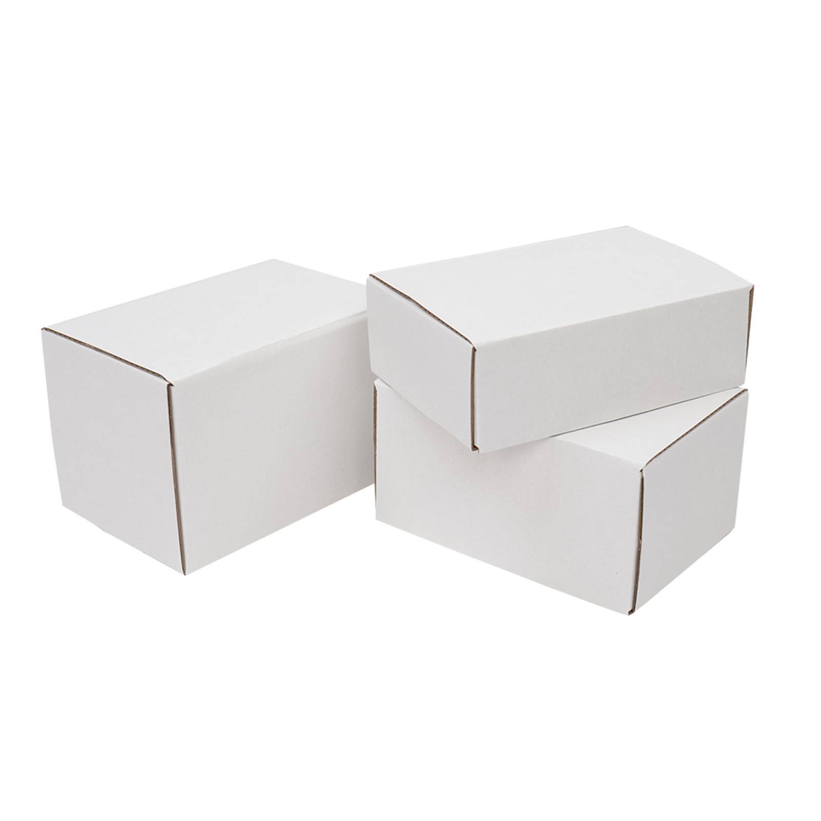 Alt View 8. Winado - 50 PCS - WHITE CORRUGATED MAILERS 6x4x3" Shipping Packing Paper Boxes Mailers Recyclable Fold Boxs for UPS, USPS, FedEx - White.