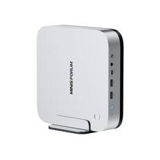 Front. Minisforum - AI X1 Pro-470 Mini PC, 32GB RAM + 1TB SSD, AMD Ryzen AI 9 HX 470, AMD Radeon 890M, DP 2.0, OCuLink, Copilot AI - Silver.