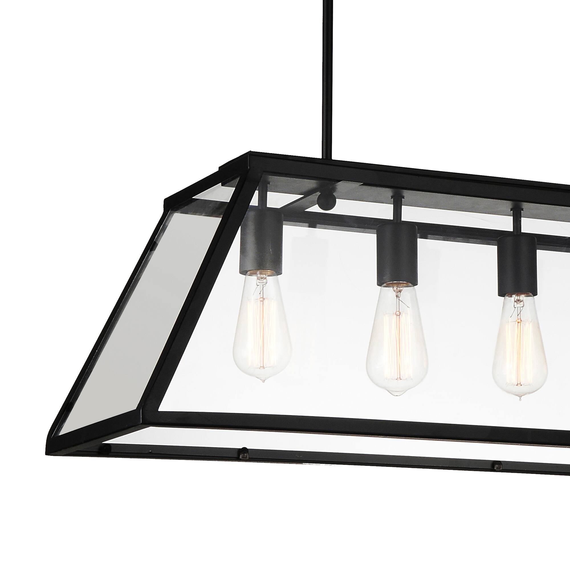 Back. CWI Lighting - Alyson 5 Light Down Chandelier With Black Finish - Black.