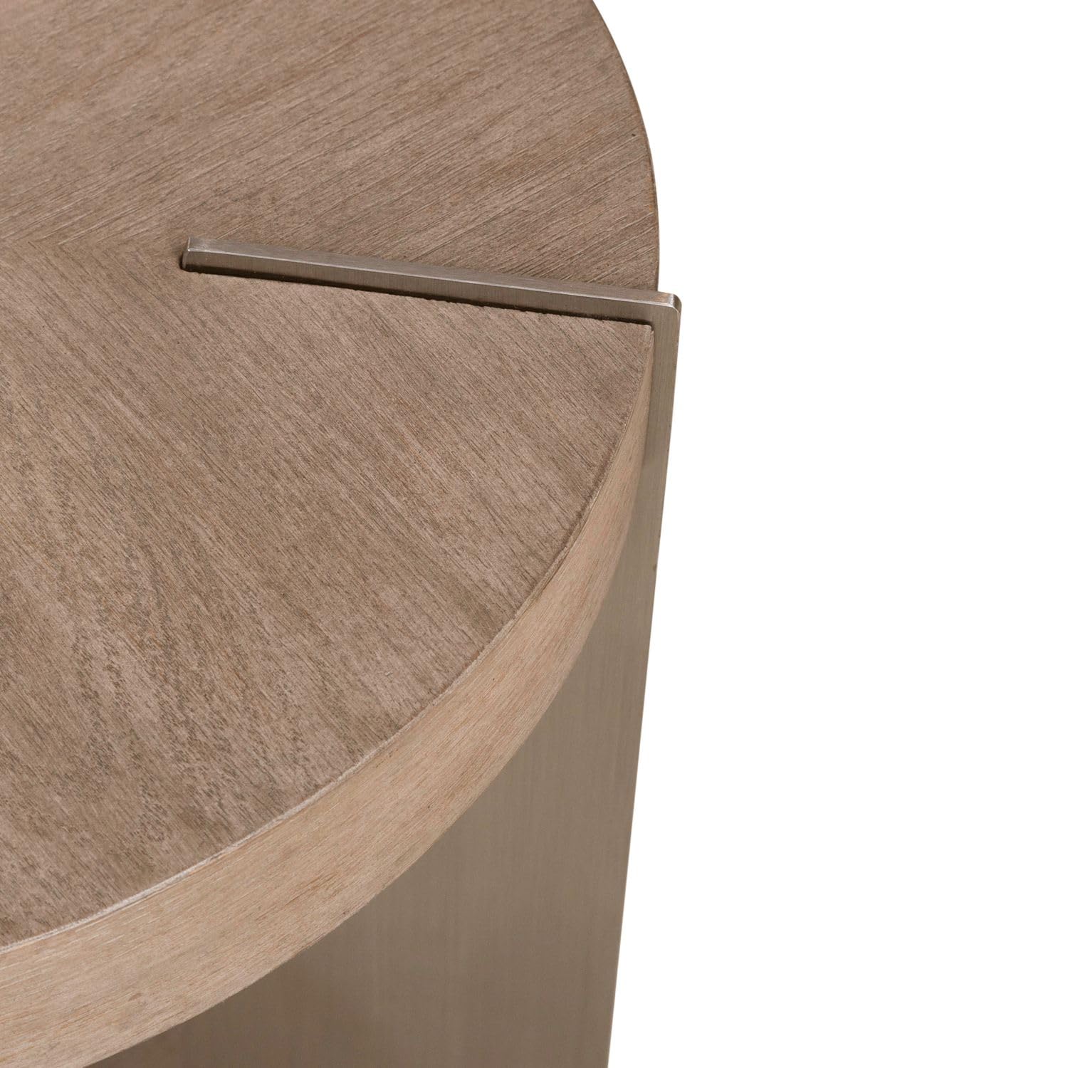 Alt View 1. Liberty Furniture Industries - Harlow Living Room Chairside Table - Sandstone & Satin Nickel - Sandstone & Satin Nickel.