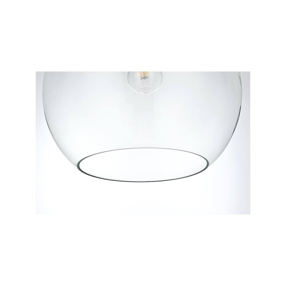 Alt View 4. Living District - Baxter 14 Inch Pendant Clear Shade in Satin Gold - Satin Gold And Clear.