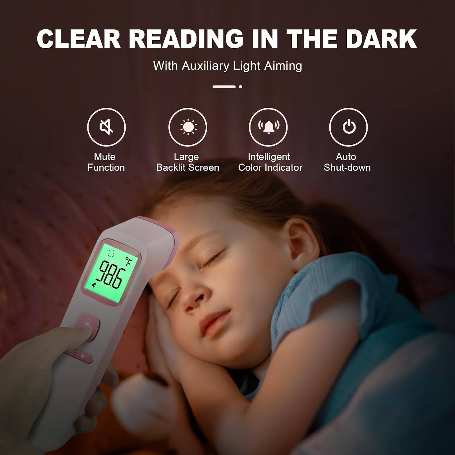 CLEAR READING IN THE DARK  
With Auxiliary Light Aiming

- Mute Function
- Large Backlit Screen
- Intelligent Auto Color Indicator Shut-down

98.6