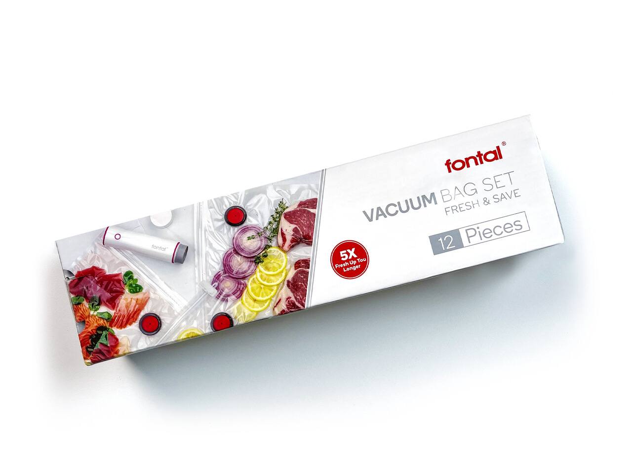 fontal VACUUM BAG SET & SAVE FRESH & SAVE 12 Pieces 5X Fresh Up Longer