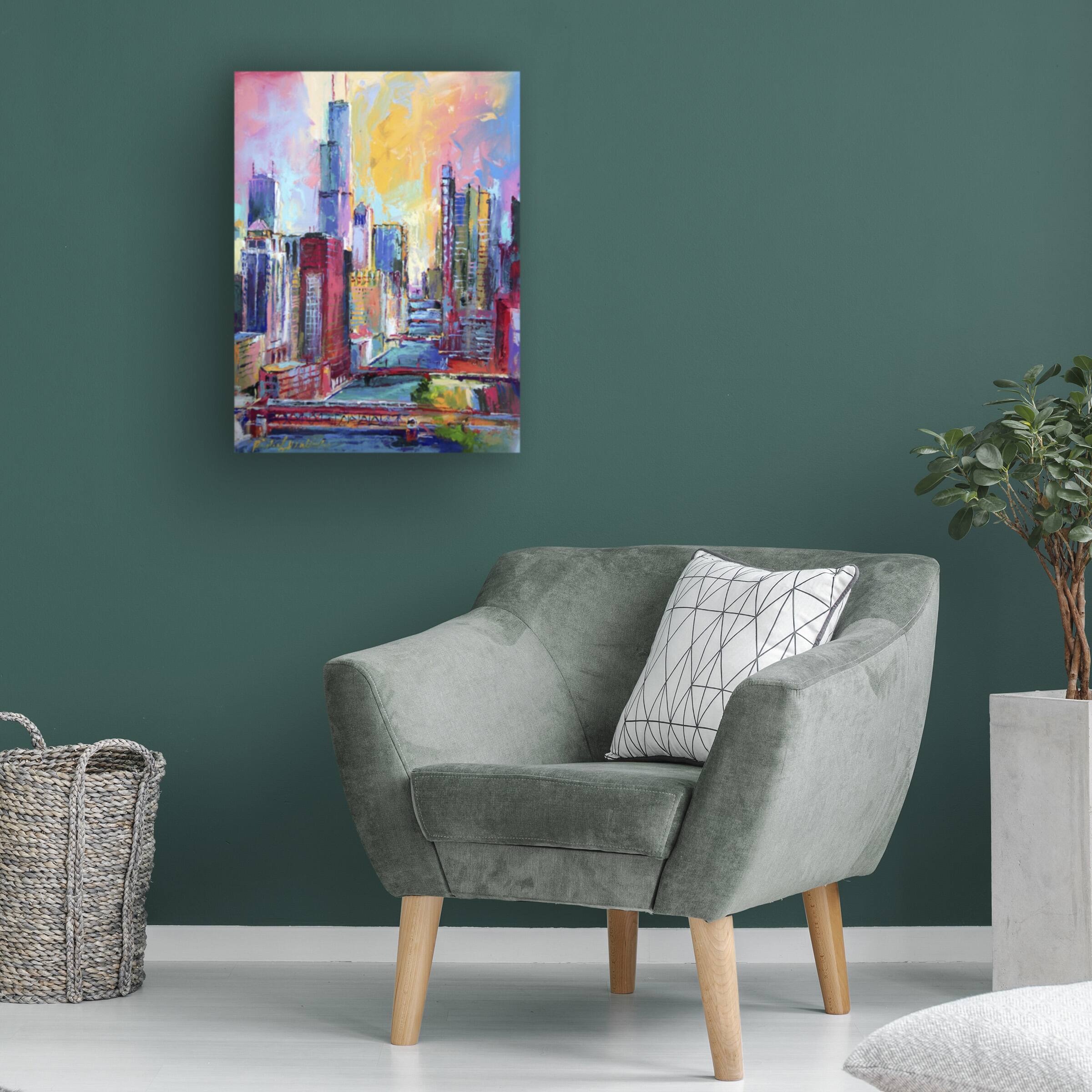 Back. Trademark Fine Art - Richard Wallich 'Chicago 3' Canvas Art - Multicolor.