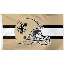 WinCraft - New Orleans Saints Single-Sided 3' x 5' Deluxe Helmet Flag - Multicolor