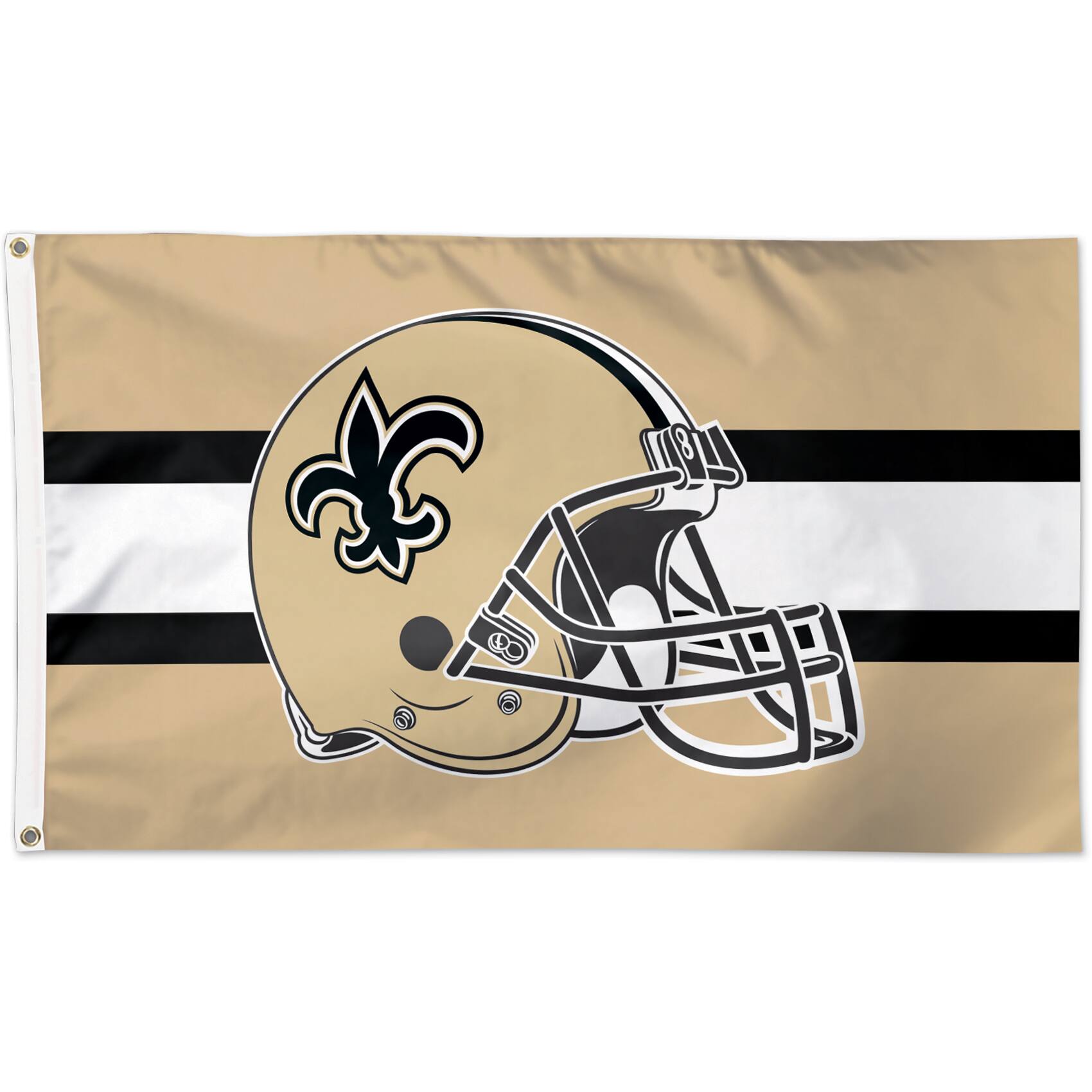 Front. WinCraft - New Orleans Saints Single-Sided 3' x 5' Deluxe Helmet Flag - Multicolor.