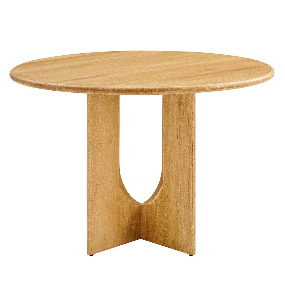 Alt View 4. Modway - Rivian Round 48" Wood Dining Table - Brown.