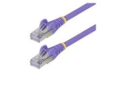 Front. StarTech.com - StarTech 5ft Purple CAT6a Ethernet Cable Model NLPL-5F-CAT6A-PATCH.