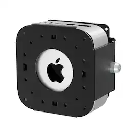 RackSolutions - 105-D Wall Mount for Apple Mac Mini (M4, 2024), Secure Locking Enclosure with Dual VESA Mounting - Black