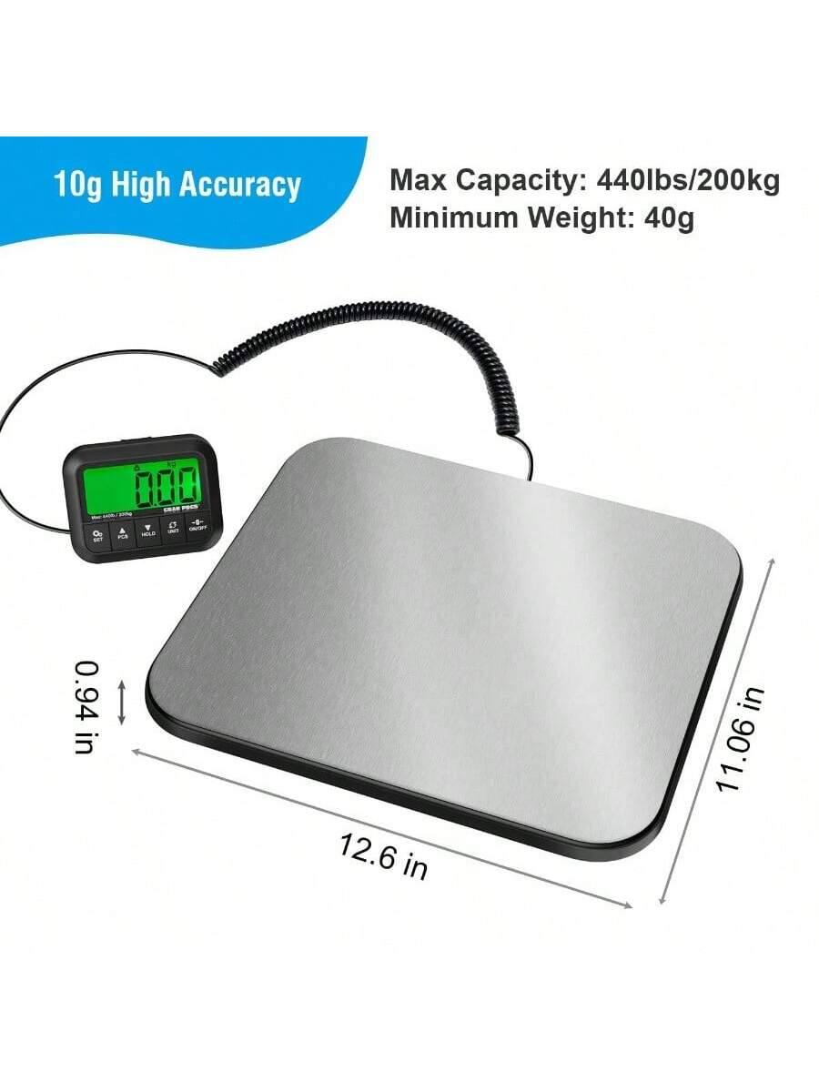 10g High Accuracy  
Max Capacity: 440lbs/200kg  
Minimum Weight: 40g  

0.94 in  
12.6 in  
11.06 in