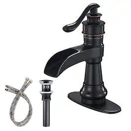Single Handle Waterfall Bathroom Faucet 1-Hole Oil Rubbed Bronze