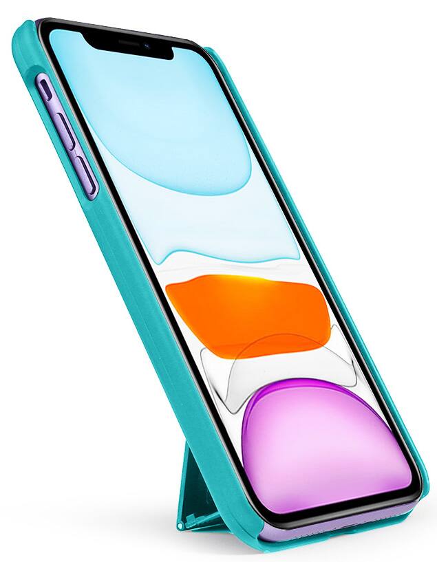 Alt View 3. Nakedcellphone - Slim Case for iPhone 11 (with Kickstand) - Mint.
