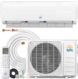 Etust - 11500 BTU Mini Split AC/Heating System, 17 SEER2 115V Ductless Mini Split Air Conditioner, Up to 550 Sq.Ft - White