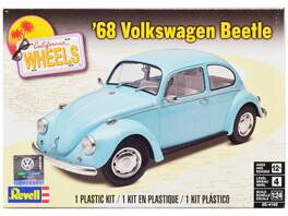 Level 4 Model Kit 1968 Volkswagen Beetle 1/24 Scale Model by Revell - Blue