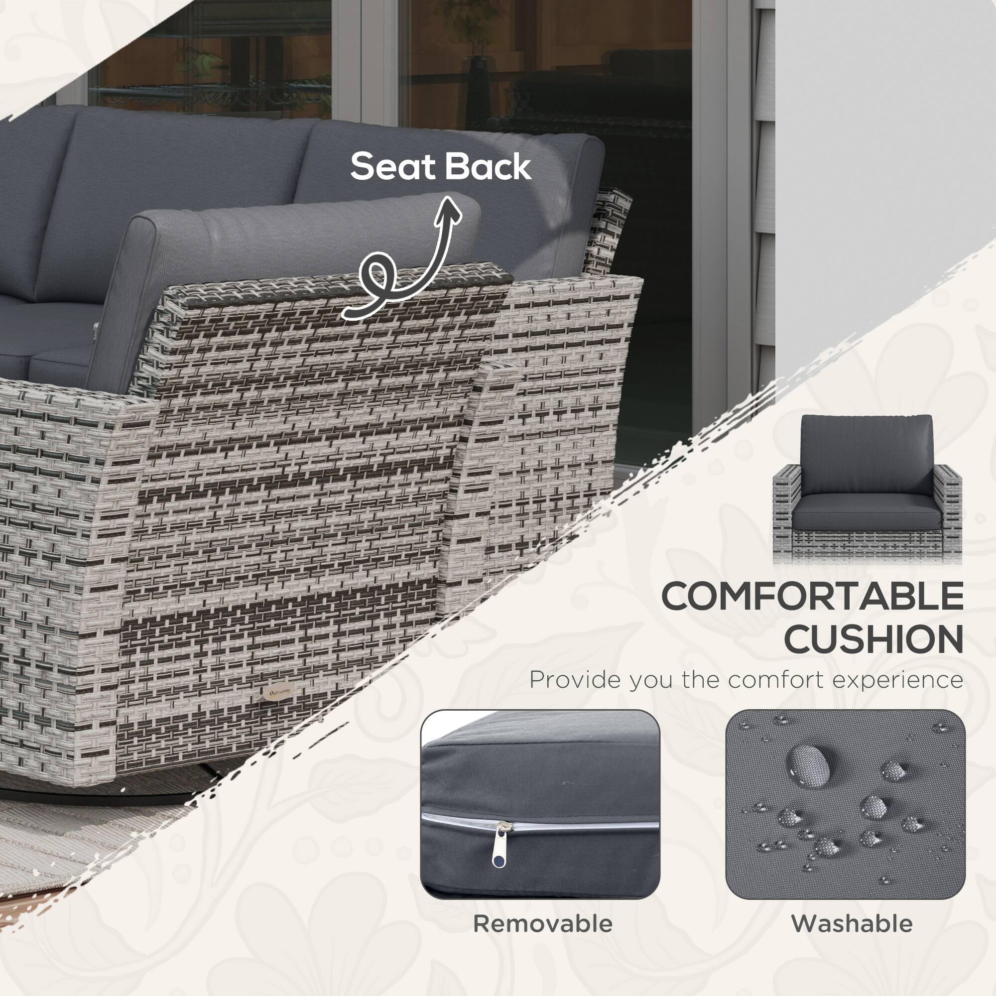 Seat Back

COMFORTABLE CUSHION  
Provide you the comfort experience

- Removable
- Washable