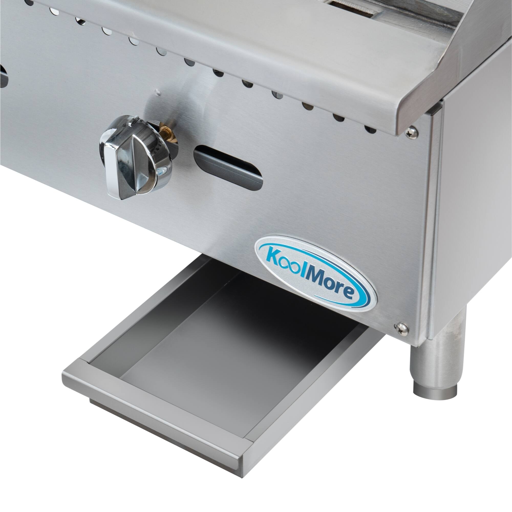 Alt View 4. Koolmore - 24 in. Natural Gas 2-Burner Griddle with 60,000 BTU in Stainless-Steel (KM-GG2-24M) - Silver.