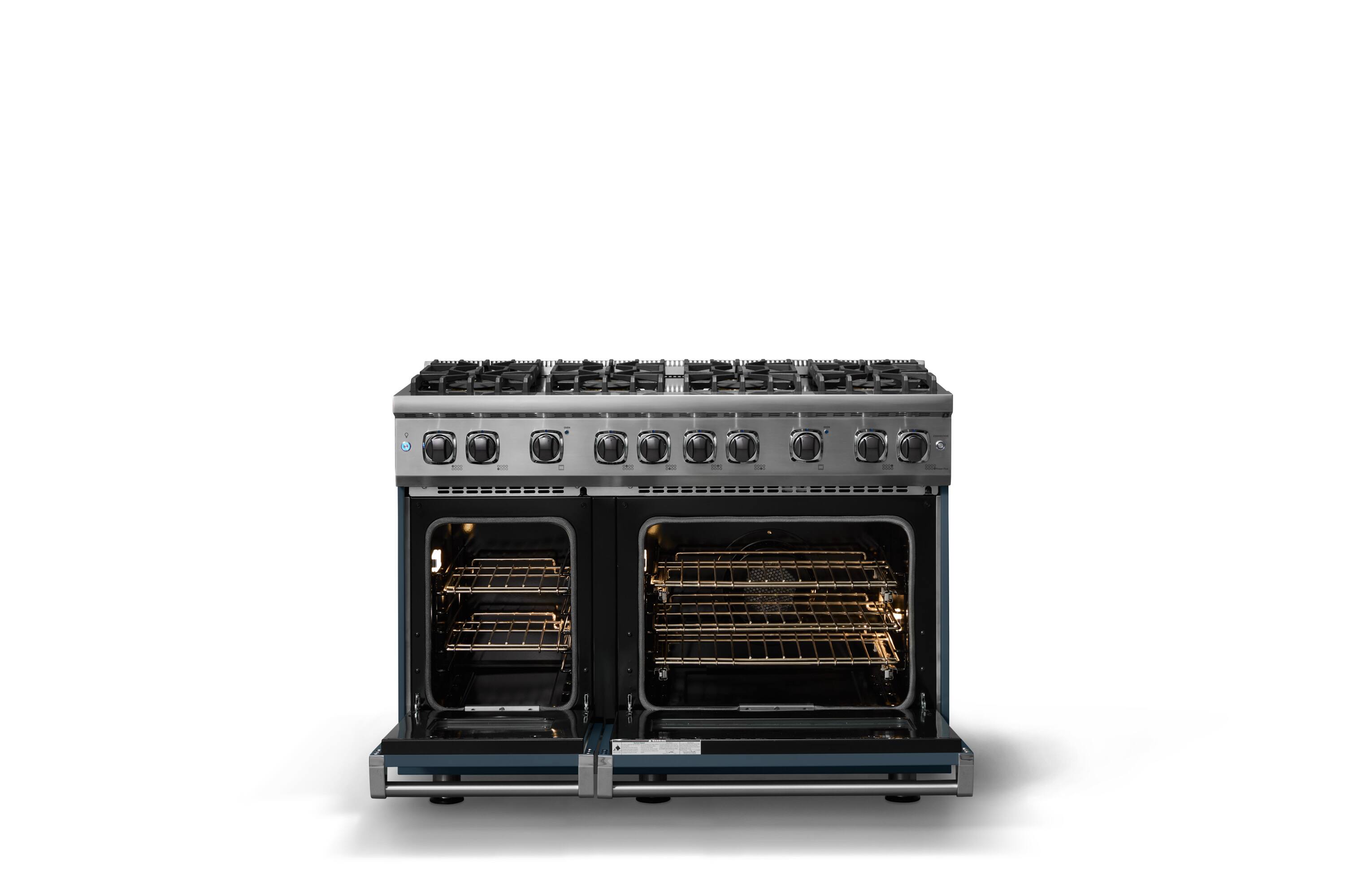 Alt View 3. Viking - 6.1 Cu. Ft. Professional 5 Series Freestanding Double Oven Gas Convection 8 Burner Range - Squall.