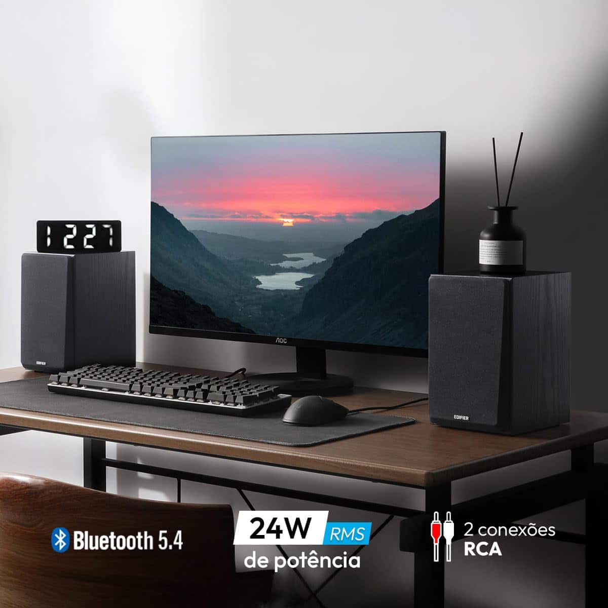 Edifier R990BT 2.0 Active Bluetooth Bookshelf Speakers, Powered