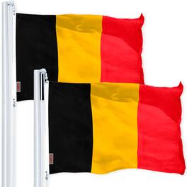 G128 - Belgium Flag 3x5 ft 2-Pack 150D Printed Polyester - Assorted Colors