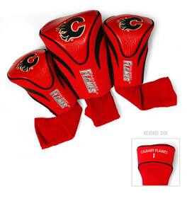 Team Golf - Calgary Flames 3-Pack Contour Headcover Set - Multicolor