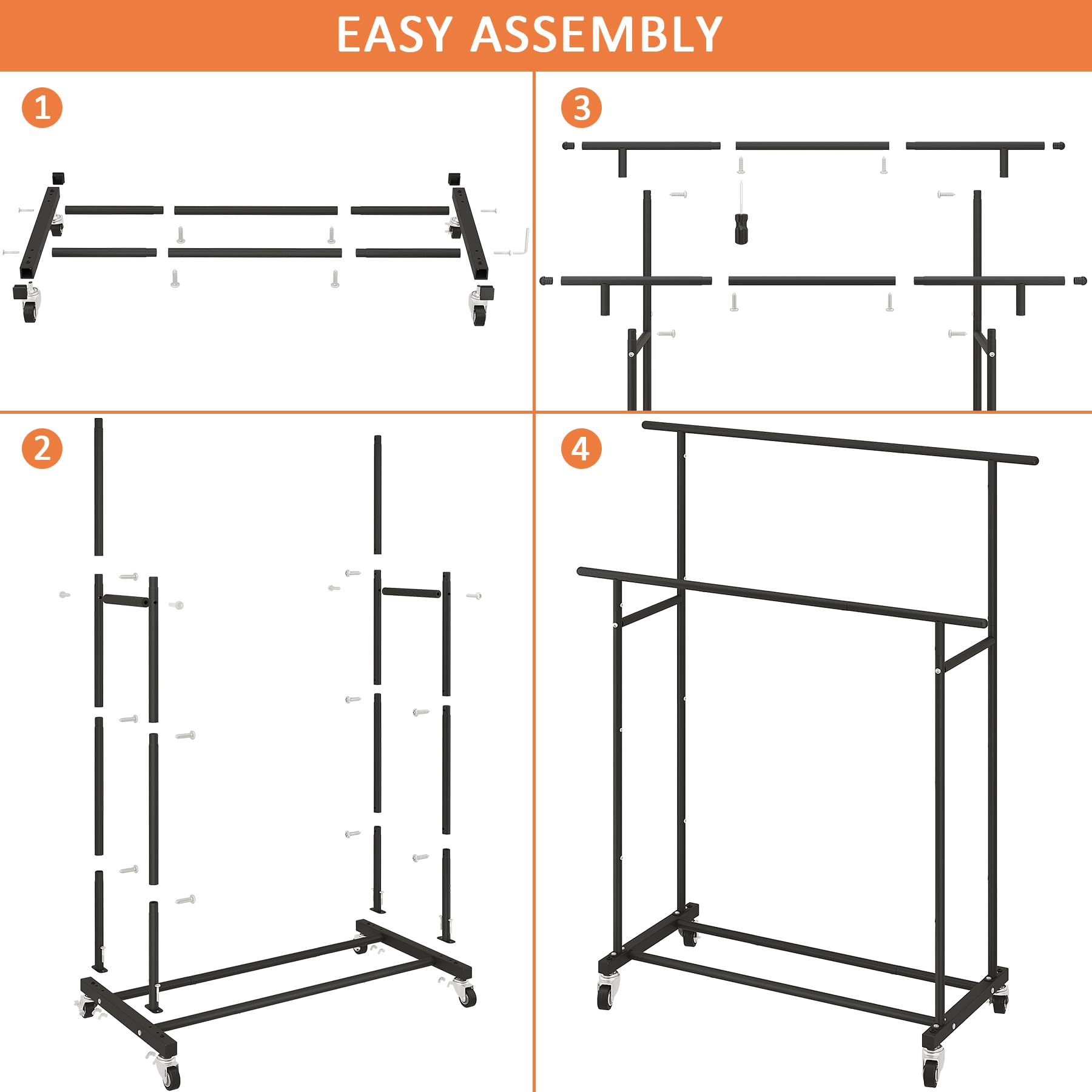 EASY ASSEMBLY

1

2

3

4