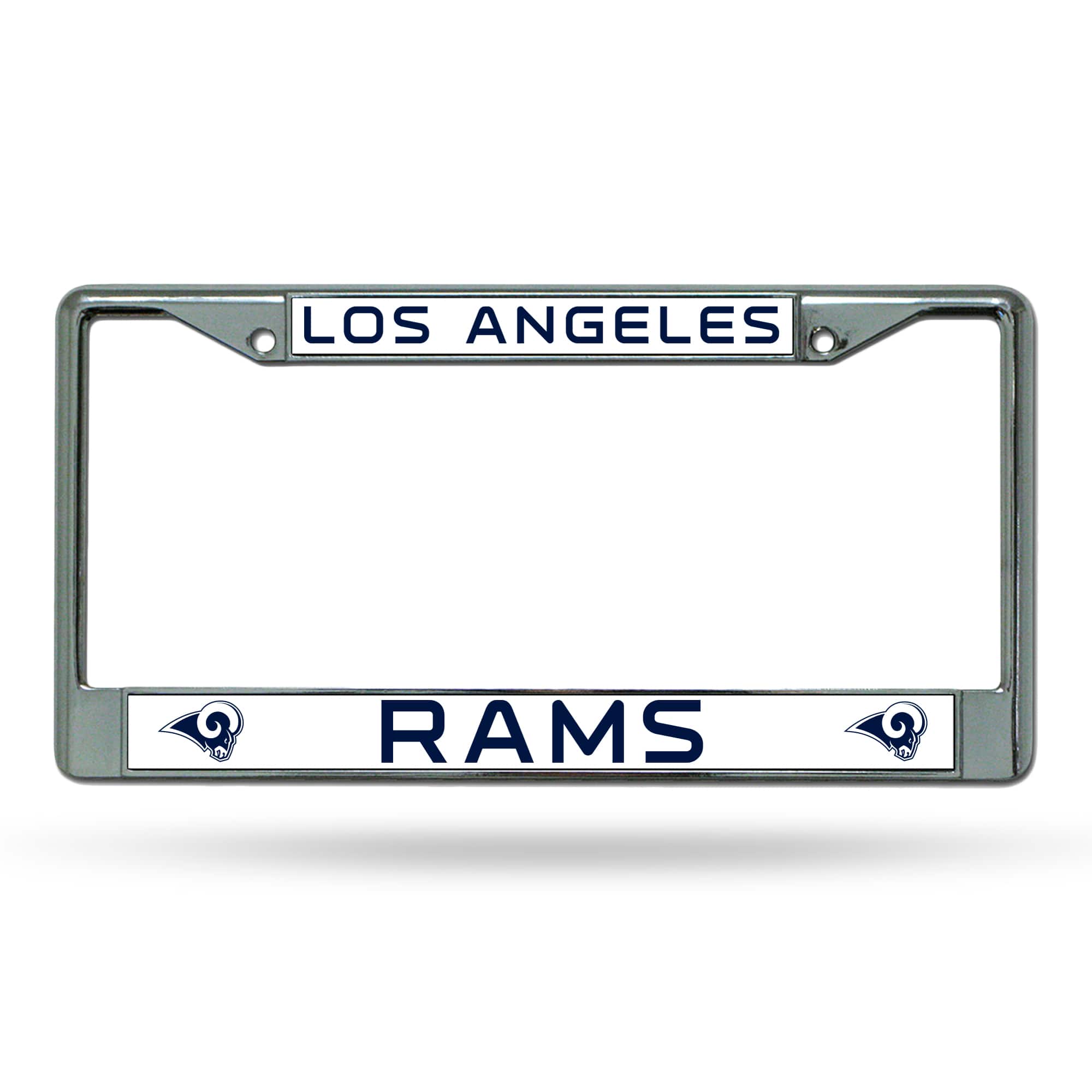 Rico Industries - Los Angeles Football Rams Chrome Metal License Plate Frame - Multi