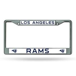 Rico Industries - Los Angeles LA Rams Chrome Metal License Plate Frame - Multi