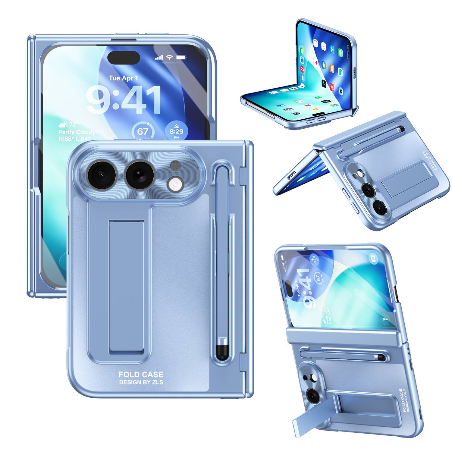 Dteck For Apple iPhone Duo Rugged Full Body Case Built in Screen ...