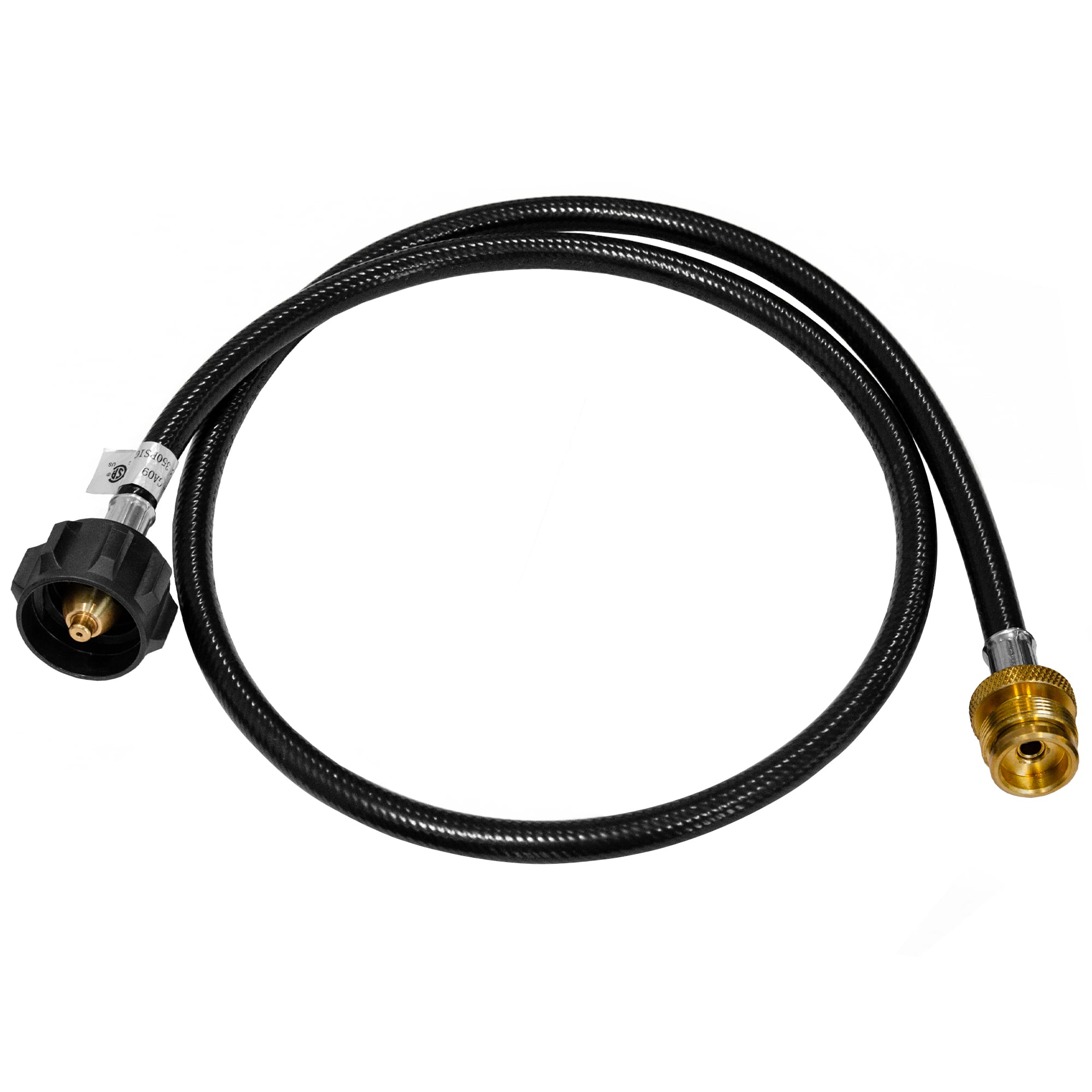 FEASTO - 4FT Propane Adapter Hose, 1lb to 20lb Certified Converter – Connect Portable Appliances to Standard Propane Tank - Black