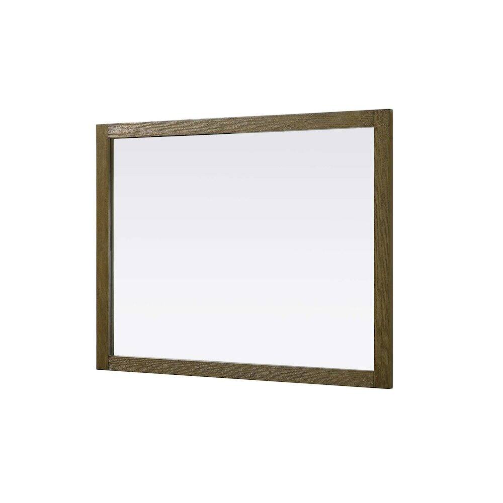 Alt View 1. Elegant Kitchen and Bath - Noah Wooden Rectangle Mirror 48 x 36 in Hazel Oak - Hazel Oak.