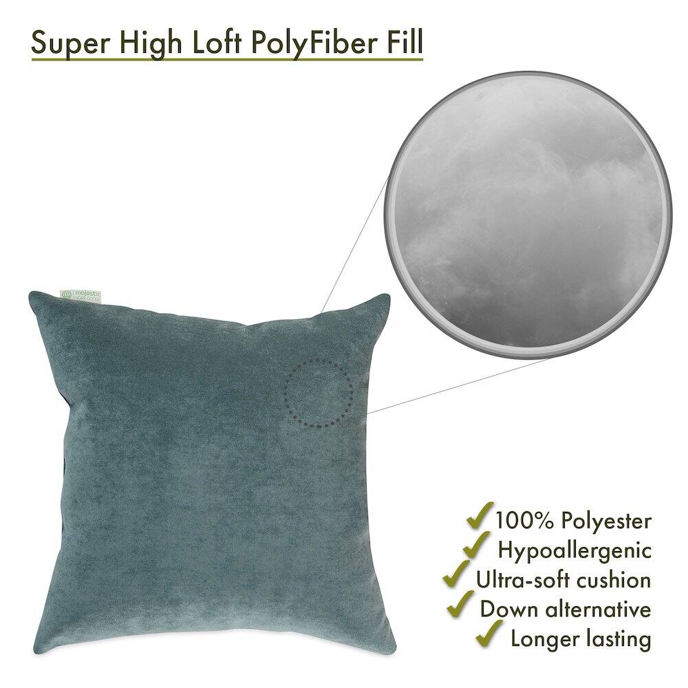 Super High Loft PolyFiber Fill

- 100% Polyester
- Hypoallergenic
- Ultra-soft cushion
- Down alternative
- Longer lasting