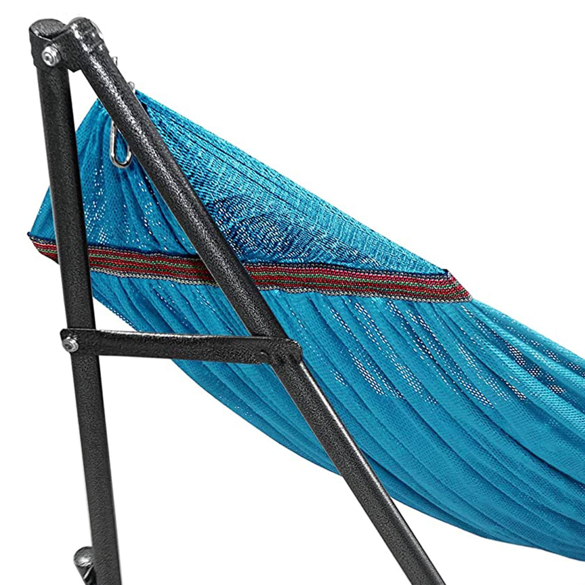 Alt View 2. Tranquillo - Tranquillo Universal 116" Double Hammock with Adjustable Stand and Bag, Sky Blue - 11. Uni Sky.