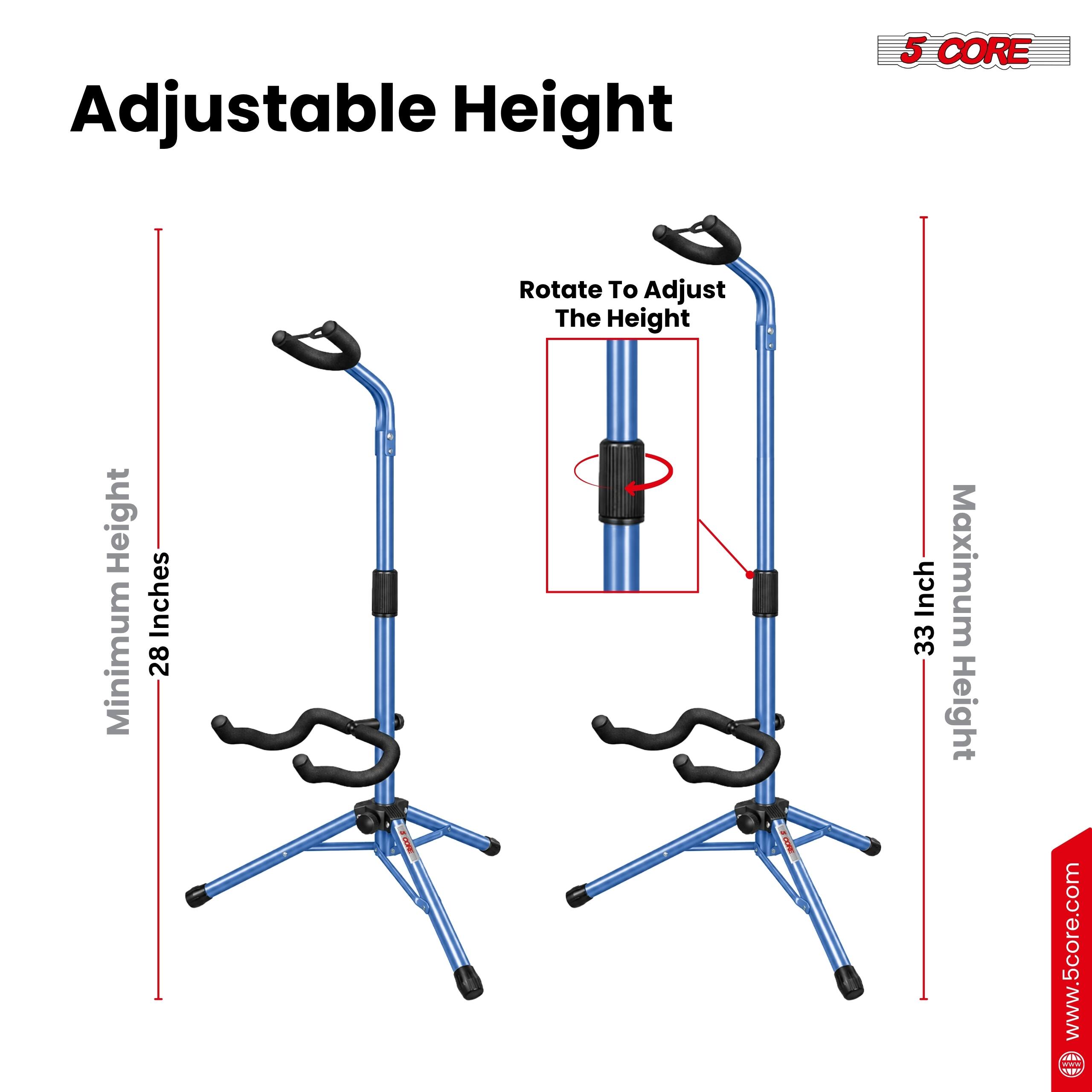 Adjustable Height

5 CORE

Height Minimum
Inches 28

Rotate To Adjust The Height

Inch 33

Maximum Height

ASE MM www.5core.com