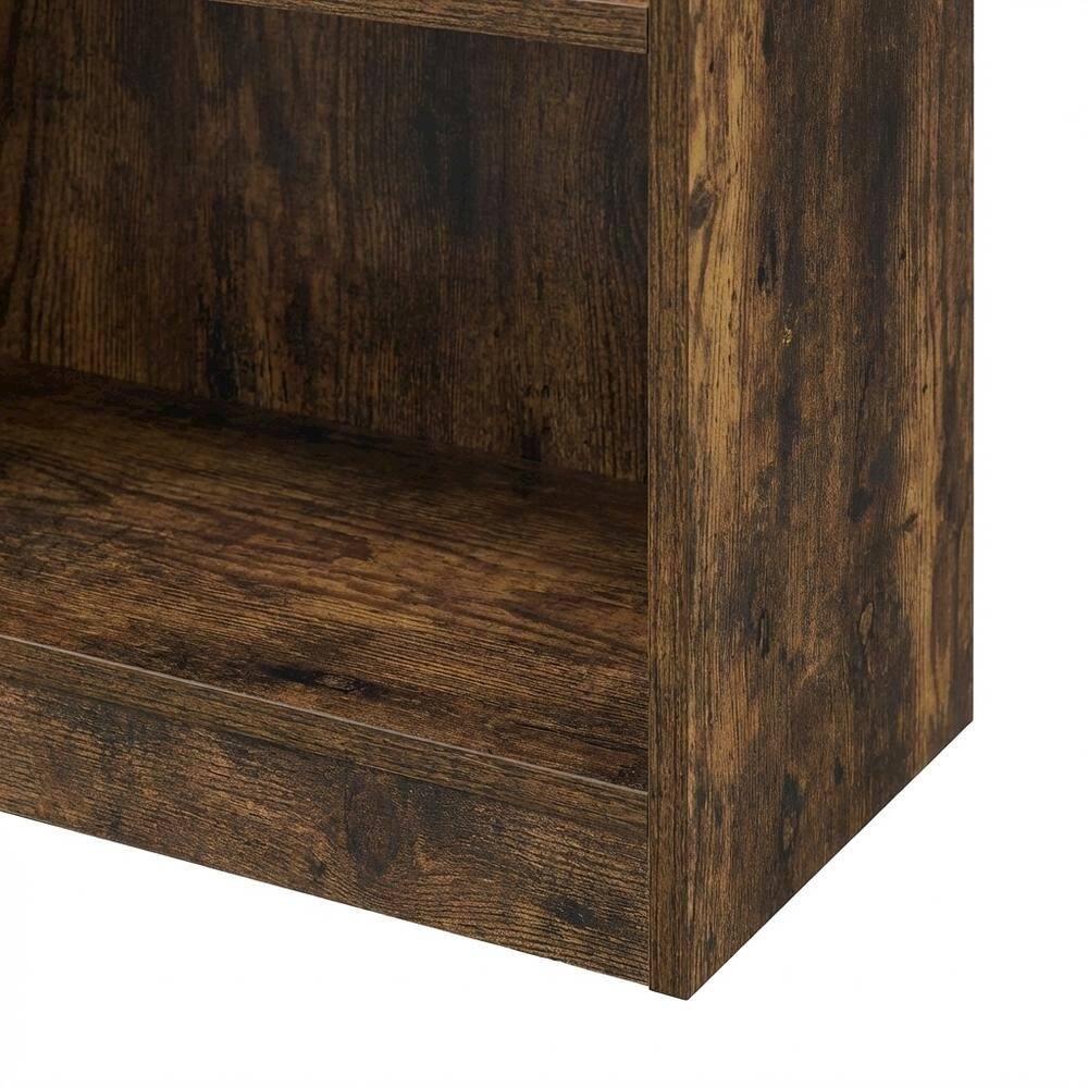 Alt View 2. FurniFact - Amber Pine 3-Tier Open Shelf Bookcase with Modern Design - Amber Pine.