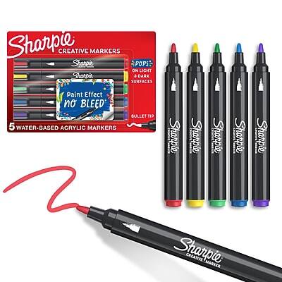Sharpie Creative Markers  
Sharpie Pops on Light & Dark Surfaces  
Paint Effect No Bleed  
5 Water-Based Acrylic Markers  
Bullet Tip