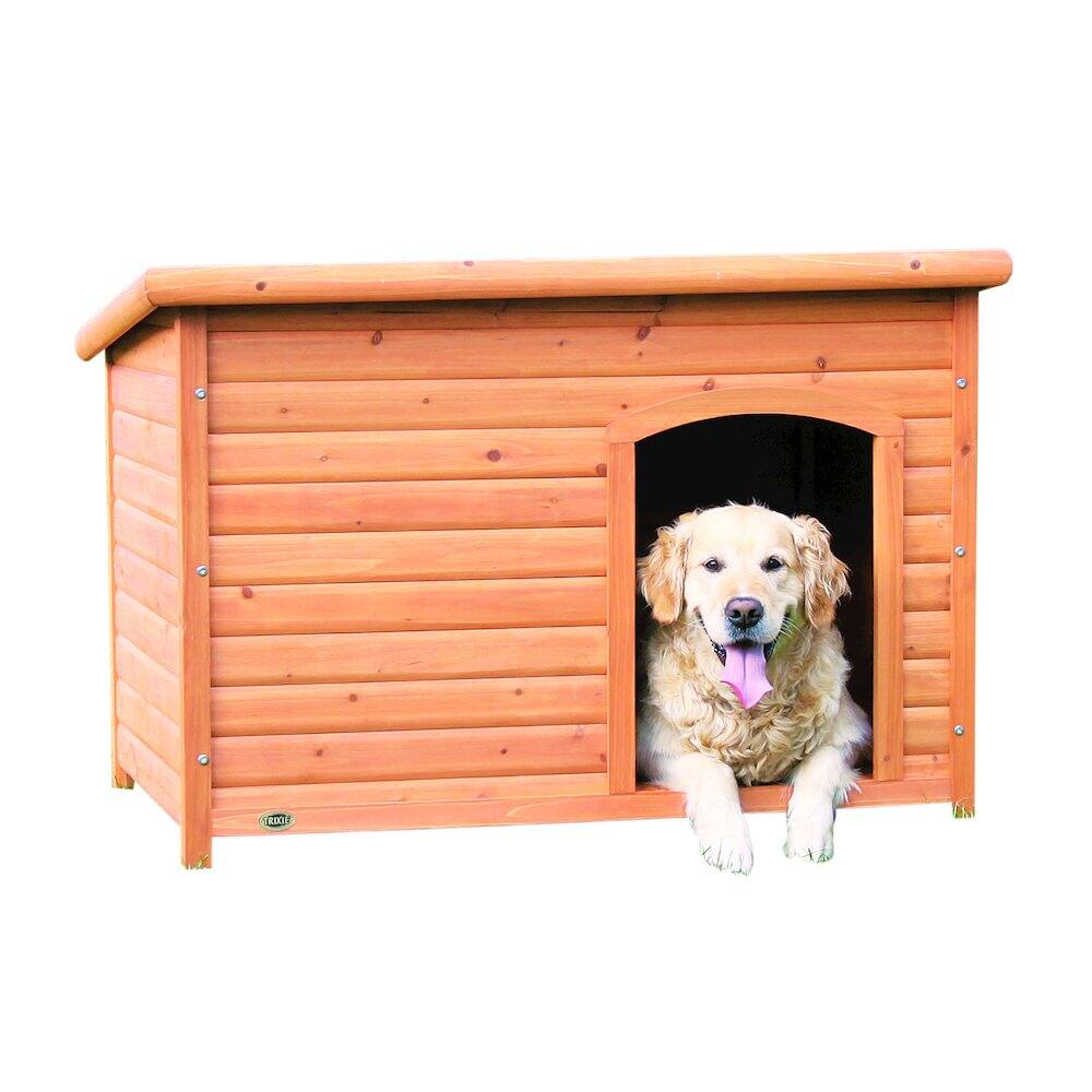 Left. TRIXIE - Natura Classic Dog House - Brown.