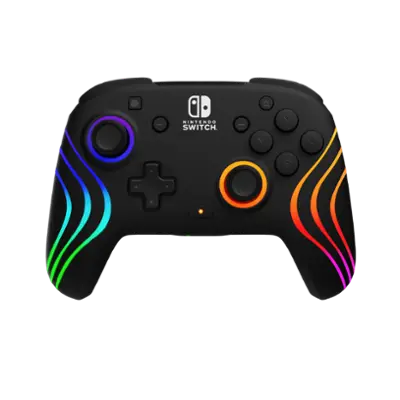 switch ソフト PDP Afterglow Wave Wireless RGB Gaming Controller for