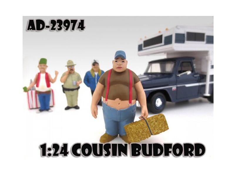 "Cousin Budford Trailer Park" Figure For 1:24 Scale Diecast Model Cars by American Diorama