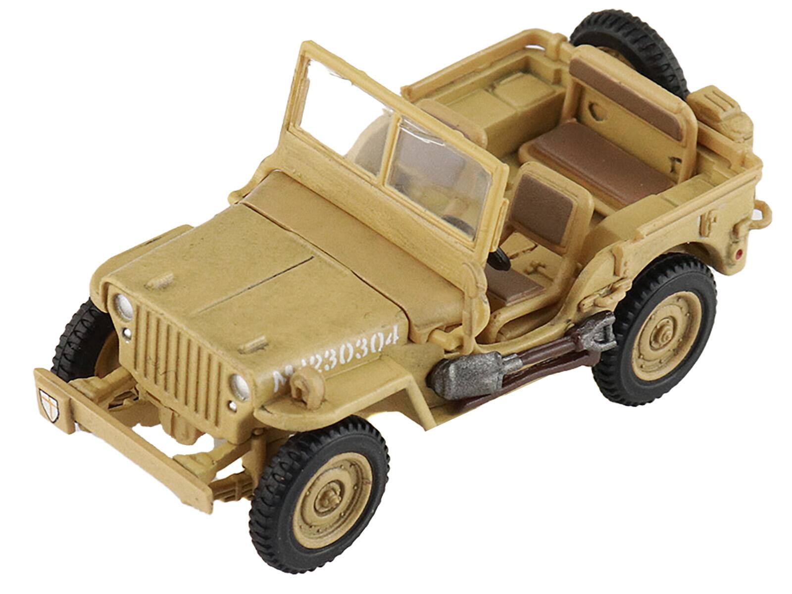 Alt View 1. Hobby Master - U.S. 1/4 ton Military Vehicle Desert Sand "Bernard Montgomery, Sicily" (1943) Royal Army 1/72 Model by Hobby Master.
