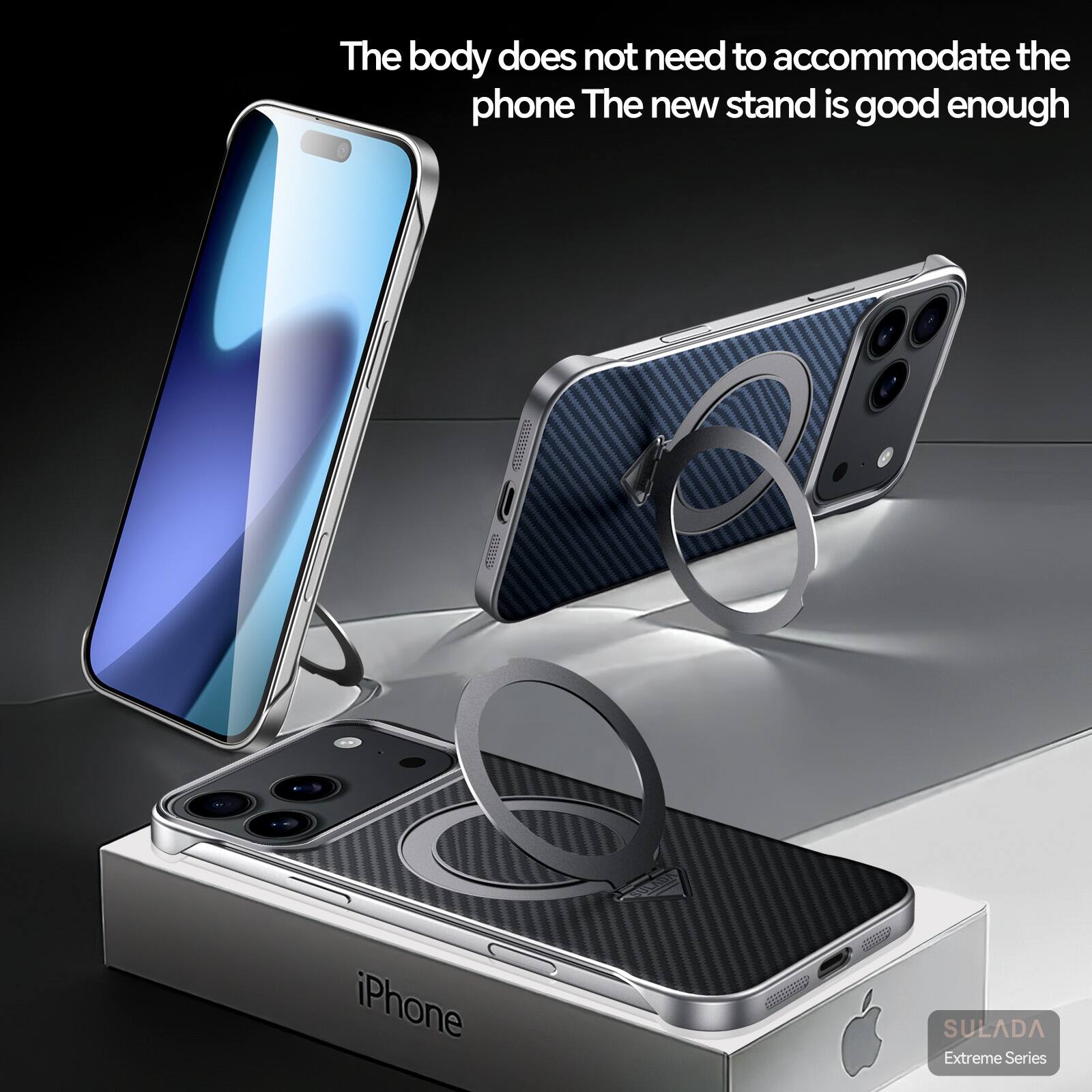Dteck Shockproof Carbon Texture Phone Case for Apple iPhone 18 Pro Max ...